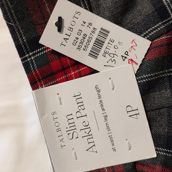 Talbots Plaid  Pants NWT - Picture 9 of 9